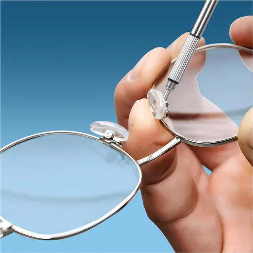 Miniatura 5 de MMOBIEL Almohadillas de nariz para anteojos [27 pares] Almohadillas de nariz de silicona suave para anteojos – Kit de herramientas de reparación