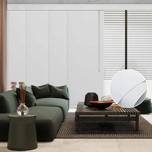 Miniatura 16 de Graywind - Paneles deslizantes manuales 100% opacos con control de varilla, persianas de privacidad para ventanas de patio, puertas corredizas