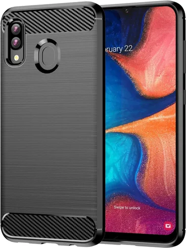 Miniatura 101 de Funda EUAGVQY para Samsung A70 Galaxy A70, Funda de Fibra de Carbono de TPU Blanda Antideslizante Duradera y Ligera, Funda Protectora para Samsung