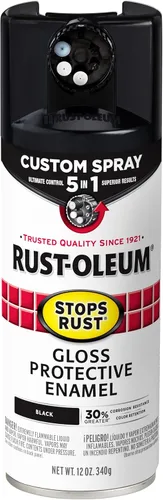 Miniatura 131 de Rust-Oleum 376855 - Pintura en aerosol antióxido personalizada 5 en 1, 12 onzas, color negro mate, (paquete de 1)