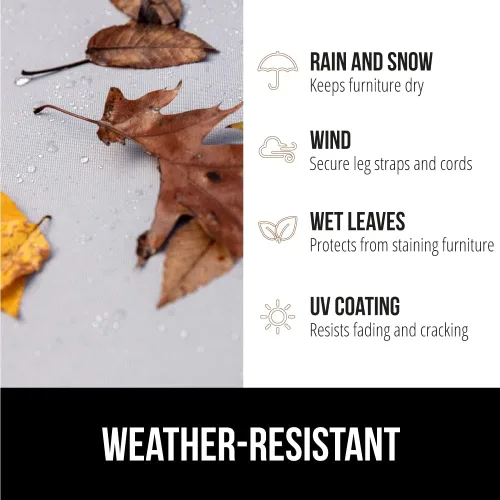 Miniatura 3 de GORILLA GRIP Funda impermeable grande para sofá de patio al aire libre, 58 pulgadas, juegos de fundas ajustables para muebles para invierno