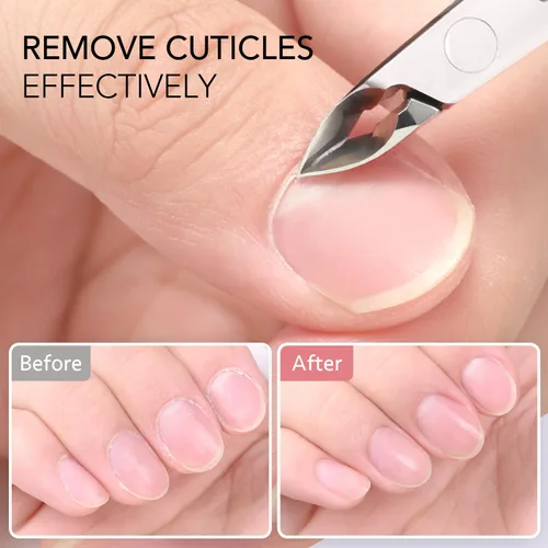 Miniatura 2 de GAOY Kit de removedor de cutículas 3 en 1, cortador profesional de cutículas, empujador y pinzas afiladas, herramientas de manicura de acero