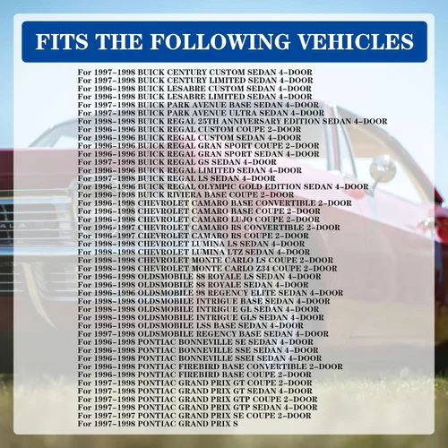 Miniatura 4 de Sensor Medidor de Flujo de Aire Masivo MAF Compatible con Buick Century Lesabre Regal Riviera; Chevrolet Camaro Lumina; Oldsmobile 88 Pontiac
