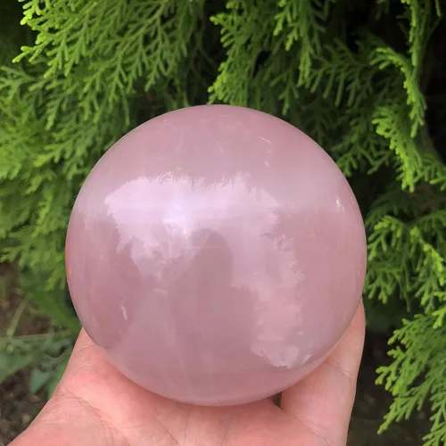 Miniatura 5 de Bolas Baoding de cuarzo rosa de 1.4 pulgadas, bolas pequeñas de cristal rosa curativo para el estrés, bolas de mano para terapia de manos, alivio