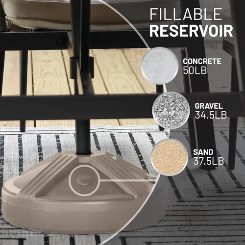 Miniatura 3 de US Weight Base de sombrilla duradera de 50 libras diseñada para ser utilizada con una mesa de patio