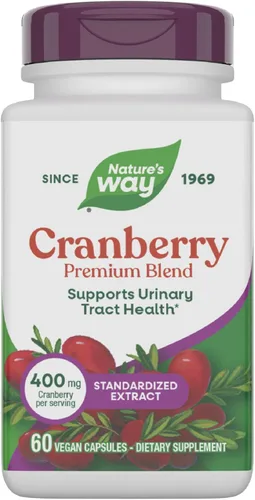 Nature's Way Mezcla premium de arándano, apoyo para la salud del tracto urinario*, 400 mg por porción, 60 cápsulas