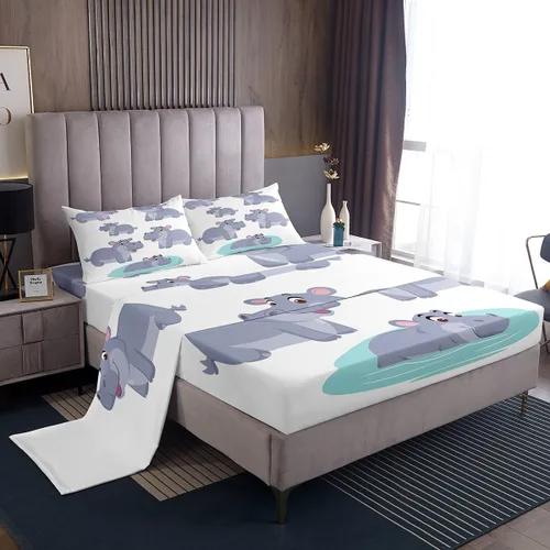 Miniatura 10 de Castle Fairy Ukiyoe Ocean - Juego de sábanas tamaño individual, juego de sábanas de flor de cerezo de estilo japonés para niños y adolescentes