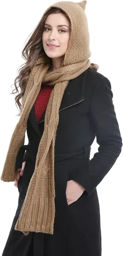 Miniatura 2 de Bellady Bufanda de punto con capucha para invierno