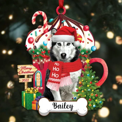 Miniatura 57 de Amantes de los perros de Navidad – Navidad de perros disponibles para muchos perros Shi Tzu – Adorno con forma personalizada, adorno de Navidad