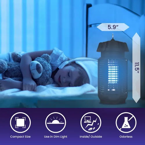 Miniatura 4 de LiBa Bombilla de repuesto para lámpara UV de 10 W - Tubos de luz, compatible con lámpara electrónica para mosquitos de interior de 20 W, adecuada