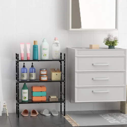 Miniatura 7 de iPEGTOP Estante organizador de almacenamiento expandible para gabinete, soporte de armario resistente, estante de especias, altura ajustable