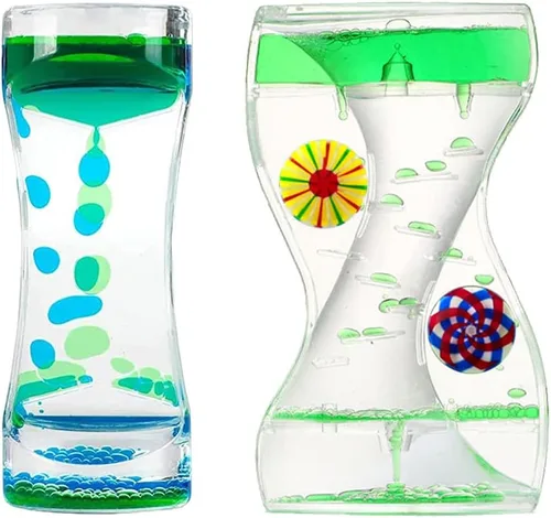 Miniatura 10 de Oneshow Liquid Motion Bubbler - Juguetes sensoriales coloridos de aceite y agua, reloj de arena, temporizador, actividad, juguete fidget para niños