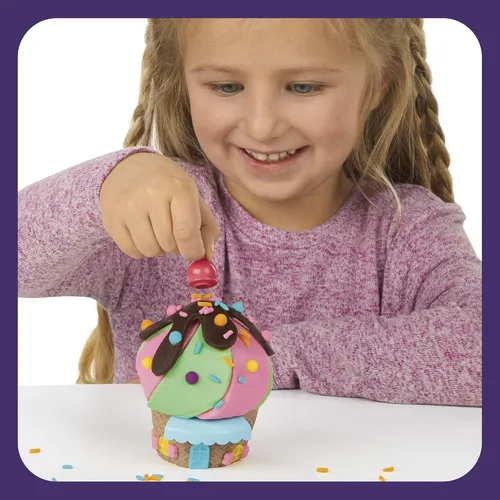 Miniatura 6 de Play-Doh Builder - Kit de construcción de juguete para helado para niños de 5 años en adelante con 8 latas de compuesto de modelado no tóxico, fácil