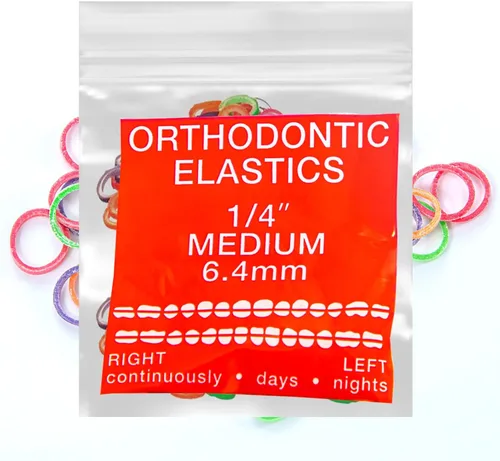 Miniatura 7 de Gomas elásticas de látex neón 100 unidades Bandas elásticas ortodónticas Bandas de goma dentales para uso intraoral Fabricadas en EE. UU. Ligeras