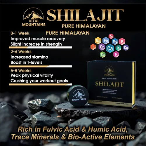 Miniatura 6 de Resina Shilajit pura del Himalaya para hombres y mujeres, rica en ácido fúlvico con más de 85 minerales traza para fuerza, energía, resistencia