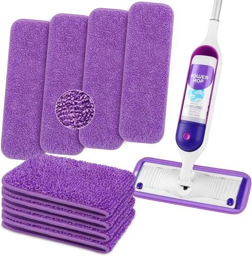 Miniatura 10 de HOMEXCEL Almohadillas de microfibra reutilizables para mopa Swiffer PowerMop, repuestos de almohadillas Power Mop para trapeador de spray