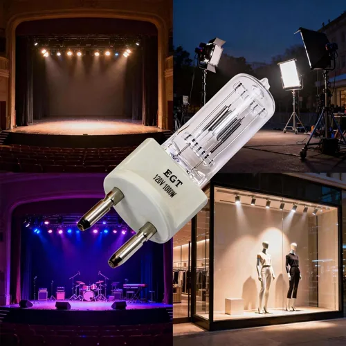 Miniatura 3 de EGT 1000W 120V T8 CL / G22 1000 vatios 120 V Bi-Pin basado en escenario y estudio T8 bombilla, bombilla EGT para iluminación de estudio y escenario