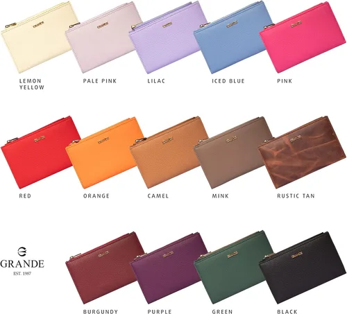 Miniatura 48 de Grande -2804 Cartera para mujer, Naranja, Minimalista