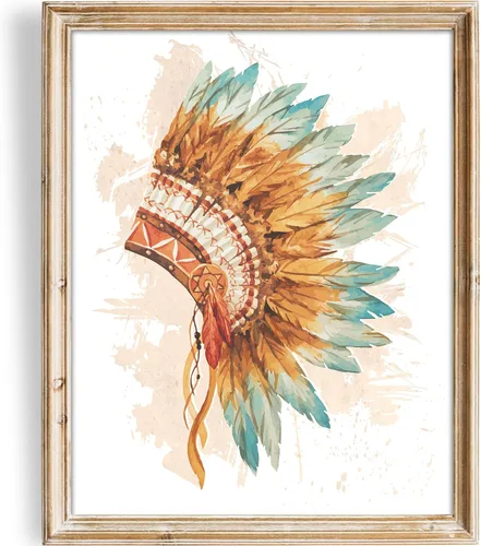 Miniatura 19 de DREAM BIG PRINTABLES Impresión artística de flechas y plumas de acuarela - Sin marco - 8x10 Patrimonio nativo americano - Decoración de pared boho