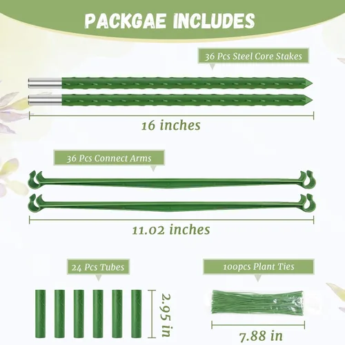 Miniatura 3 de Legigo Paquete de 4 jaulas de tomate de 4 pies para soporte de plantas de jardín, estacas de jardín de hasta 48 pulgadas, jaula de tomate