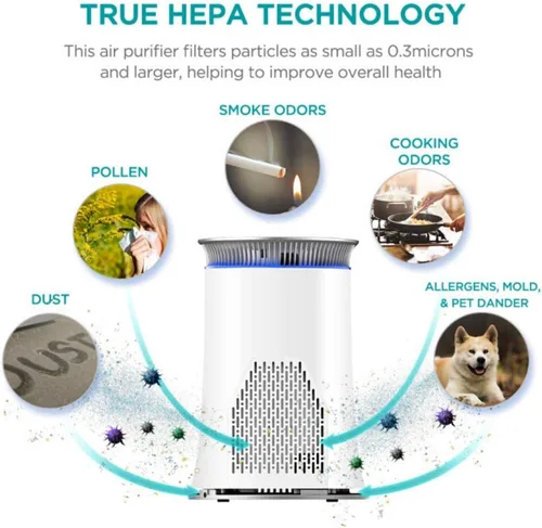 Miniatura 3 de Hisense Purificador de aire con tecnología HEPA verdadera, purificador de aire para alergias en el hogar, mascotas, fumadores de caspa