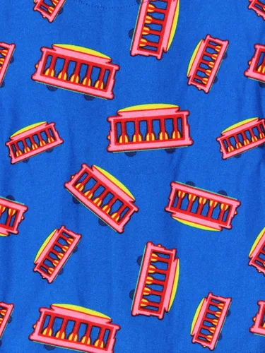 Miniatura 5 de Daniel Tiger s Neighborhood - Pijama estilo abrigo de franela para niños pequeños Azul Patchwork