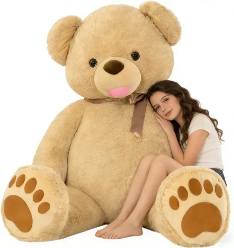 Miniatura 37 de Tezituor Oso de Peluche Marrón Beige de 24 Pulgadas - Juguetes de Oso de Peluche para Niños y Niñas