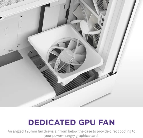 Miniatura 5 de NZXT H5 Flow RGB Estuche compacto ATX para juegos de PC de torre media – Panel frontal perforado de alto flujo de aire – Panel lateral de vidrio