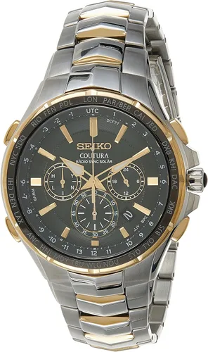 Miniatura 7 de Reloj SEIKO SSG010 para Hombre - Colección Coutura - Cronógrafo Solar con Sincronización de Radio, Caja y Brazalete de Acero Inoxidable en Dos