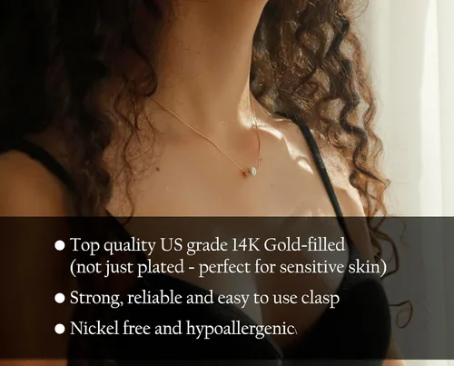 Miniatura 18 de Collar de hija relleno de oro de mamá o papá, collar clásico de perlas blancas con mensaje significativo, listo para regalar