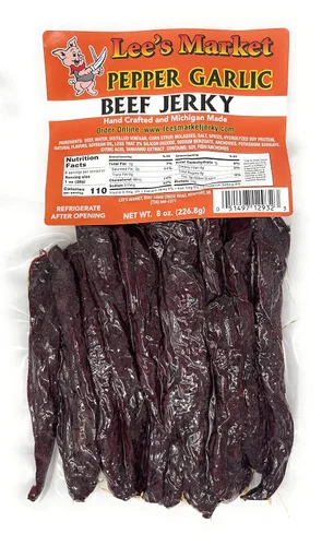 Miniatura 24 de Lee's Market Carne seca de rábano picante - Suave y tierna - Bocadillo saludable bajo en carbohidratos y sin gluten - Apto para paleo y keto