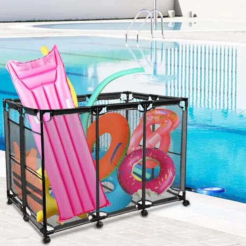 Miniatura 6 de JEFEE Contenedores de almacenamiento para piscina, carrito de almacenamiento de seguridad para piscina, contenedor organizador de fideos estándar