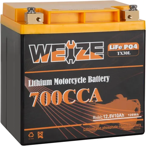 Miniatura 11 de Weize YTX20L-BS - Batería de alto rendimiento para deportes de potencia - Sellada, libre de mantenimiento, AGM para motocicleta, ATV, UTV, moto