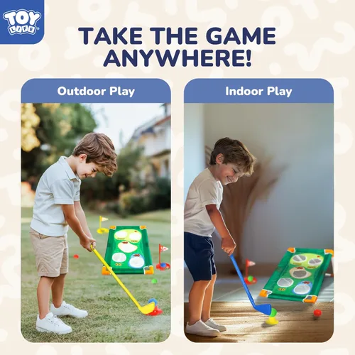 Miniatura 7 de TOY Life Set de palos de golf para niños, juego de golf para niños pequeños de 3 a 5 años, juego de golf para niños de 5 a 8 años, juguetes de golf