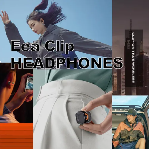 Miniatura 3 de Auriculares inalámbricos con clip de oreja Bluetooth 5.3, auriculares inalámbricos abiertos, auriculares de conducción ósea, mini auriculares