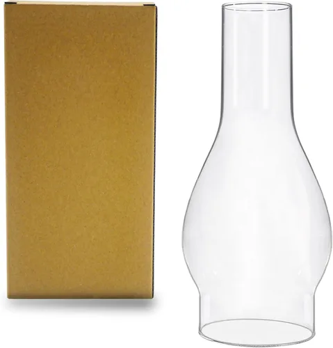 Miniatura 9 de Lámpara de aceite Chimenea Base de 3 pulgadas 8 2/8 pulgadas de altura Lámpara de queroseno Lámpara de repuesto de vidrio transparente alto