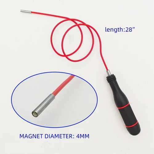 Miniatura 2 de GUTIMORE - Herramienta de recogida magnética flexible, pastilla magnética de 0.157 in, imán largo y flexible, longitud total de 28 pulgadas