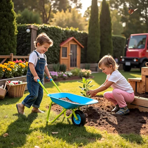 Miniatura 7 de Juego de herramientas y cubo de jardín para niños, de la marca G & F