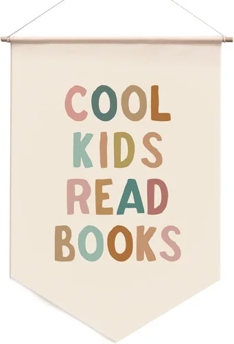 Cartel colgante Cool Kids Read Books, decoración de pared de esquina de lectura bohemia, letrero para niños, biblioteca de aula, amante de libros de