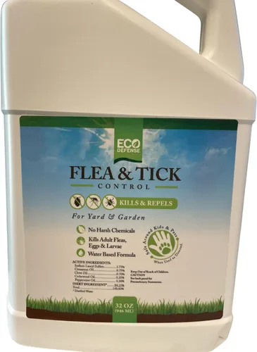 Miniatura 6 de Eco Defense Spray para pulgas, garrapatas y mosquitos para patio y perímetro, seguro alrededor de niños, mascotas, plantas, control de barrera al
