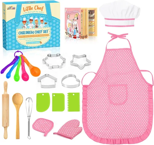 Miniatura 9 de Toyze Regalos de cumpleaños para niñas de 3 a 8 años Cosas lindas Delantal para niñas Juegos de cocina para niños Juguetes para niños pequeños Gorro