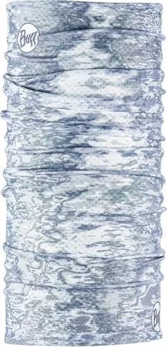 BUFF CoolNet - Polaina de cuello UV, protección solar UPF 50, transpirable, versátil, máscara facial de secado rápido, blanco y gris, tamaño adulto