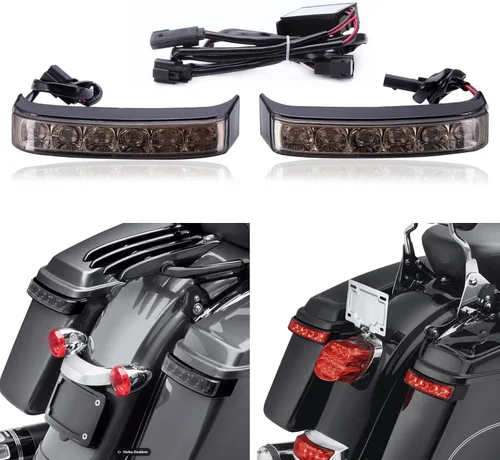 JMTBNO - Lámpara LED para alforjas traseras de motocicleta, para Touring Street Road Glide CVO Electra Glide Ultra Classic Ultra Limited CVO