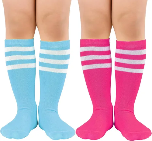 Miniatura 32 de Century Star Calcetines de fútbol de algodón para niños y jóvenes, calcetines de tubo suave, hasta la rodilla, calcetines deportivos largos