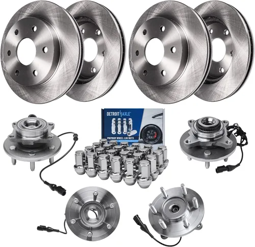 Miniatura 39 de Detroit Axle - 4 rotores de freno para Ford 2012 2013 2014 F-150 Lobo, repuesto de rotores de freno de disco: rotor delantero de 13.78 pulgadas