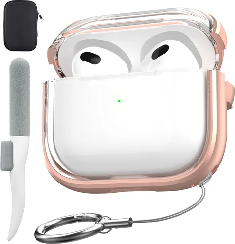 Miniatura 40 de Valkit Funda compatible con AirPods Pro, transparente con kit de limpieza, funda protectora de TPU suave para AirPods Pro Gen 2nd/1st 2023/2022/2019