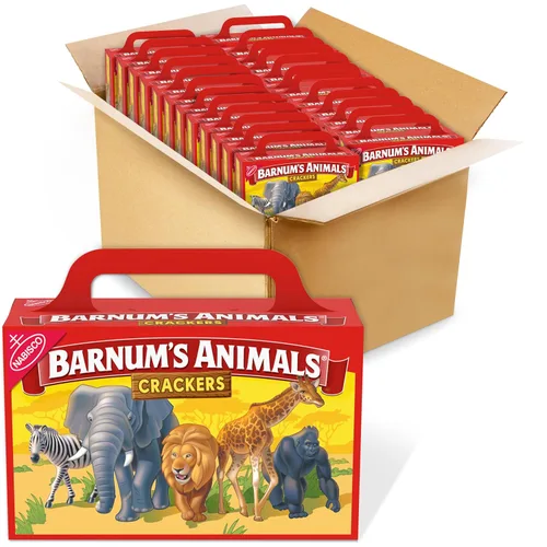 Miniatura 18 de BARNUM'S Galletas Originales de Animales, Aperitivos a Granel para Niños, 12 Cajas de 2.13 oz