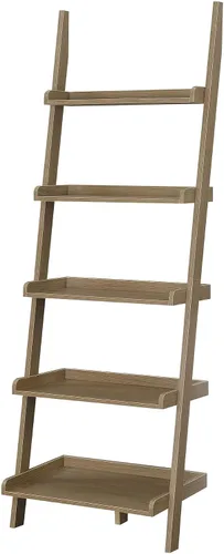 Miniatura 13 de Escalera para librero. De Convenience Concepts American Heritage, Madera Sólida, Negro