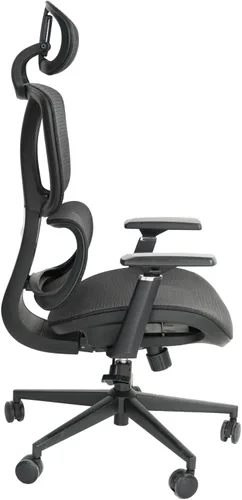 Miniatura 9 de FOH Silla de oficina ergonómica de malla con malla transpirable, silla de escritorio para computadora, silla de trabajo ergonómica con respaldo