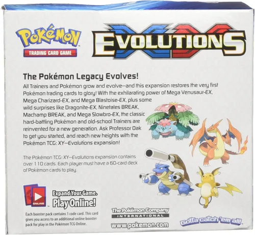 Miniatura 3 de Caja de refuerzo sellada de fábrica de juego de cartas intercambiables XY Evolutions de Pokémon - 36 paquetes de 10 cartas cada uno (versión inglés)